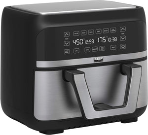 bella PRO - 9-qt. TriZone Touchscreen Air Fryer with Dual Flex Basket - Stainless Steel
