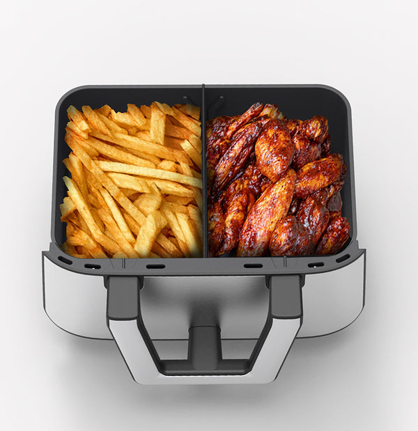 bella PRO - 9-qt. TriZone Touchscreen Air Fryer with Dual Flex Basket - Stainless Steel