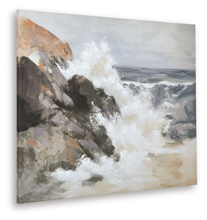 Worthner - Arte de pared - Marrón claro / Gris / Blanco