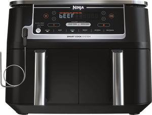 Ninja - Foodi 6-in-1 10-qt. XL 2-Basket Air Fryer with DualZone Technology & Smart Cook System - Black