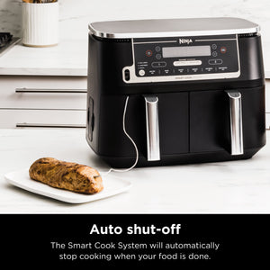 Ninja - Foodi 6-in-1 10-qt. XL 2-Basket Air Fryer with DualZone Technology & Smart Cook System - Black