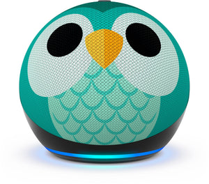 Echo Dot Kids with Alexa (newest model), Designed for kids, w/ parental controls, Includes 1 Year of Amazon Kids+ - Owl