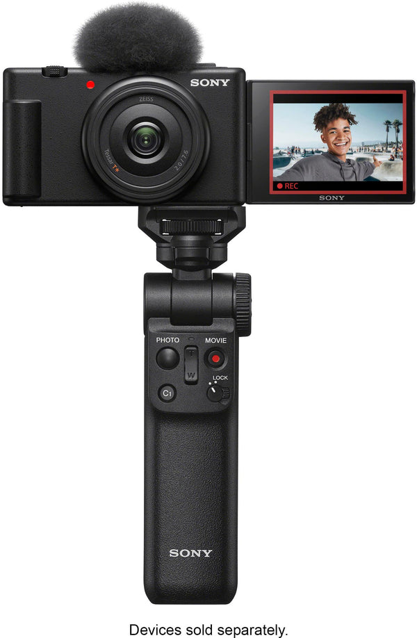 Sony - ZV-1F Vlog Camera for Content Creators and Vloggers - Black