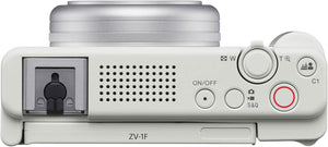 Sony - ZV-1F Vlog Camera for Content Creators and Vloggers - White