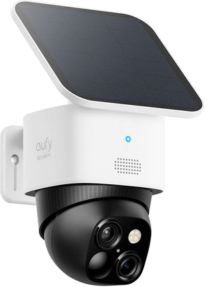 eufy - S340 Outdoor Solar Powered 3K PTZ Security Camera with Dual Lens - White
