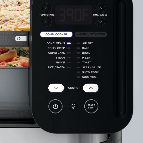 Ninja - Combi All-in-One Multicooker, Oven, & Air Fryer, Complete Meals in 15 Mins, 14-in-1, Combi Cooker + Air Fry - Stainless Steel