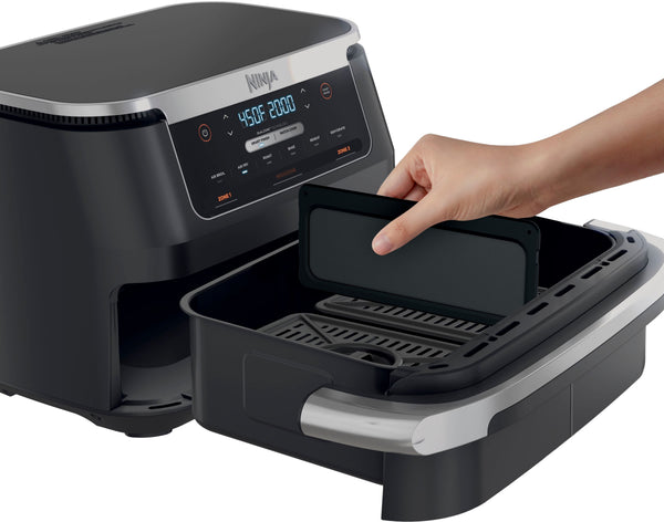 Ninja - Foodi DualZone FlexBasket Air Fryer with 7-qt MegaZone - Black