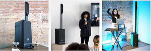 JBL - IRX ONE All-In-One Portable Bluetooth Line Array Speaker System with 3-Channel Mixer - Black