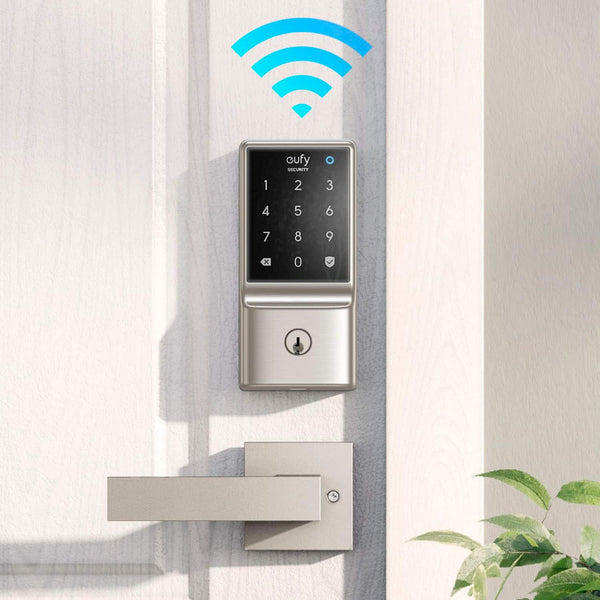 Smart Lock C210 WiFi Replacement Deadbolt with eufy App|Keypad|Biometric Access - White