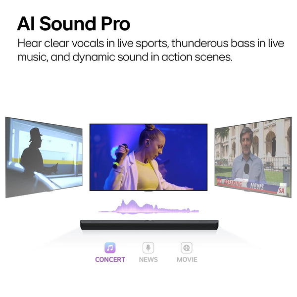 LG - 5.1-Channel S60TR Home Theater Soundbar with Wireless Subwoofer and Rear Speakers, Dolby Audio - Black