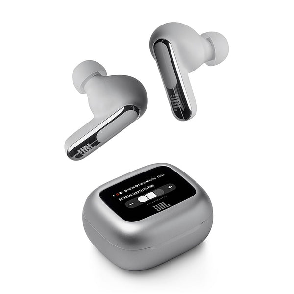 JBL - Live Beam 3 True Wireless Noise Cancelling Earbuds - 2024 - Silver