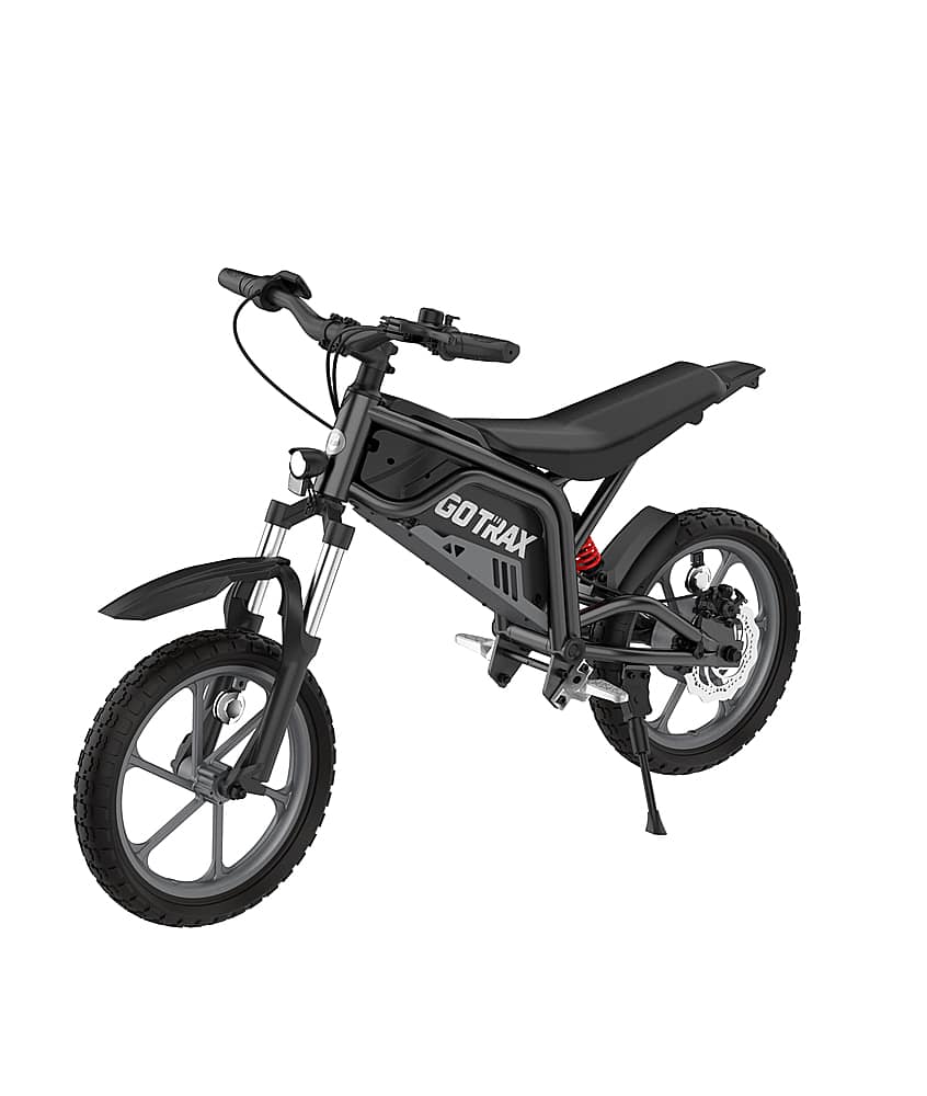GoTrax - Fitz 16" Electric Dirt Bike w/15mi Max Range & 15.5 mph Max Speed - Black