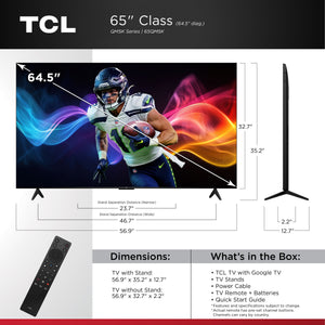 TCL - 65" Class QM5K Series 4K UHD QD-Mini LED Smart TV with Google TV (2025)