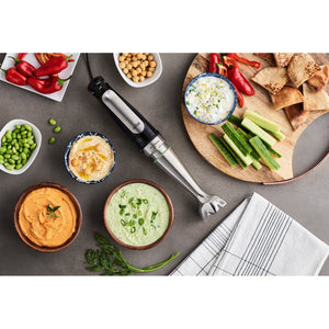 Braun - MultiQuick Smart-Speed Hand Blender with 500 Watts of Power, Whisk, Masher, and 6-Cup Food Processor - Stainless Steel