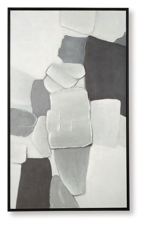 Adilson - Arte de pared - Blanco / Gris / Negro