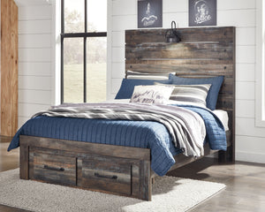 Drystan - Panel Bed #full #2drawers
