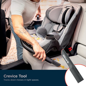 Shark - MessMaster Portable Wet/Dry Vacuum, 1 Gallon Capacity, Corded, Handheld, Perfect for Pets & Cars with Bonus Carpet Tool - Blue
