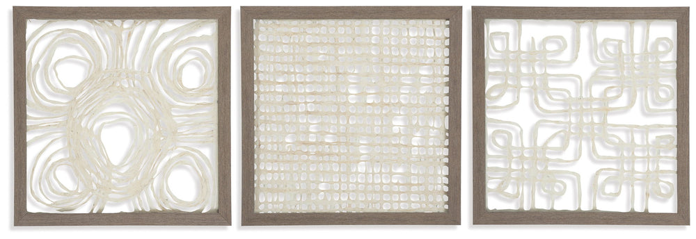 Odella - Set de Decoración de Pared (Set de 3) - Crema / Gris Topo