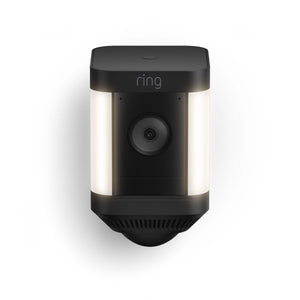 Ring - Spotlight Cam Plus Outdoor/Indoor Wireless 1080p Battery Surveillance Camera - Black