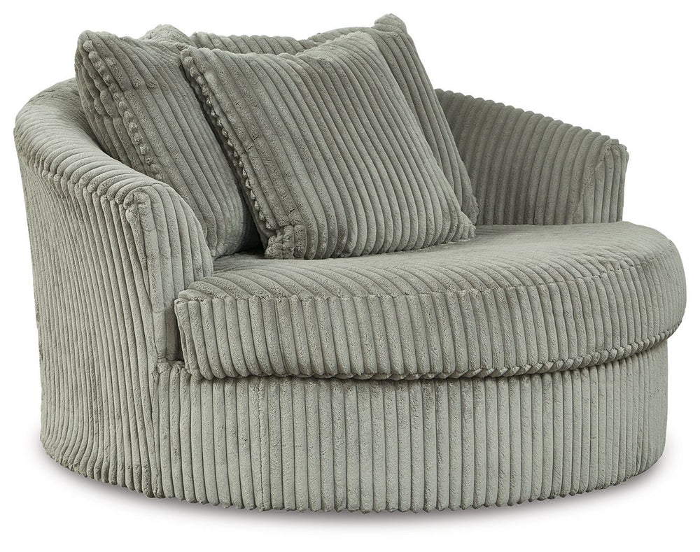 Lindyn - Oversized Swivel Accent Chair #beige