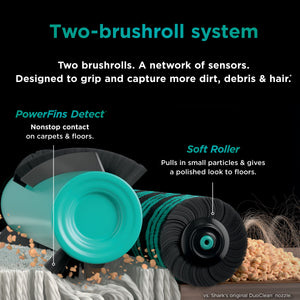 Shark - PowerDetect Upright Vacuum with DuoClean Detect Technology, Self-Cleaning Brushroll, and XL Dustcup - Eggplant