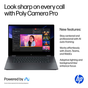 HP - OmniBook X Flip 2-in-1 - Copilot+ PC - 16" 2K Touch-Screen Laptop - Intel Core Ultra 7 256V '24 - 16GB Memory - 1TB SSD - Eclipse Gray