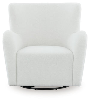 Rowenburg - Swivel Glider Accent Chair #white