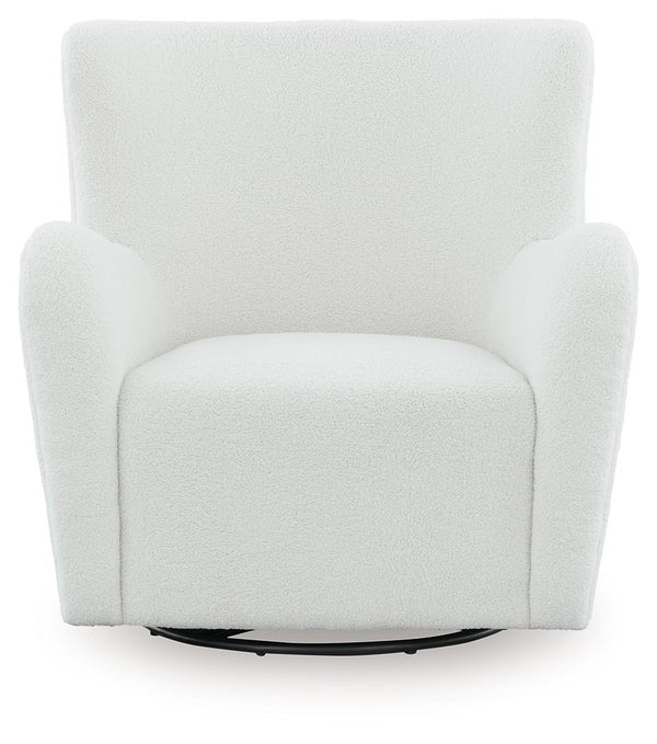 Rowenburg - Swivel Glider Accent Chair #white