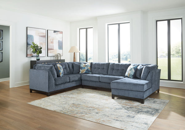 Maxon Place - 3 Piece Sectional #blue #3pc.rightarmfacingcornerchaisesectional