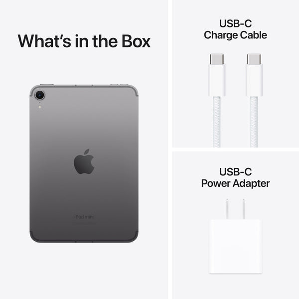 Apple - iPad mini (A17 Pro chip) - Built for Apple Intelligence - Wi-Fi + Cellular 512GB - Space Gray