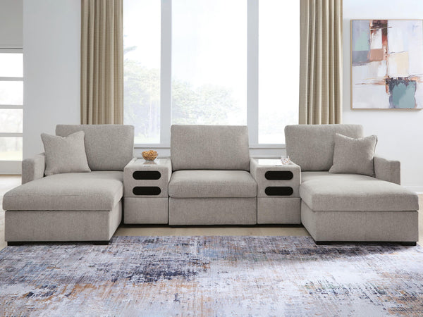 ModMax Luxe - Sectional #5pc.doublechaisesectionalwithaudioconsoles