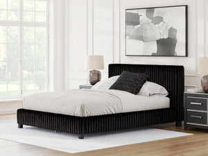 Zuraleus - Upholstered Bed #black #queen