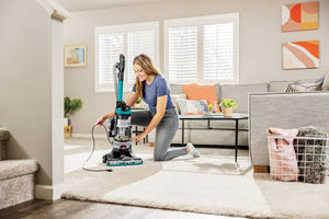 BISSELL - CleanView Rewind Upright Vacuum Cleaner - Black with Electric Blue accents