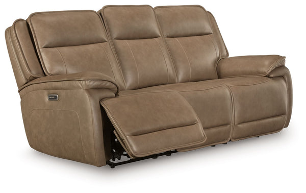 Glencroft - Sofá reclinable eléctrico con reposacabezas ajustable - Sahara