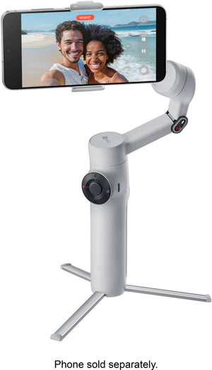 Insta360 - Flow 2 AI Tracker Bundle Gimbal Stabilizer for Smartphones - Stone Gray