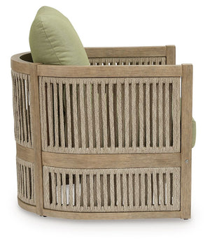 Serena Shores - Tumbona con cojín (Set de 2) - Beige / Verde