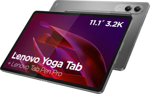 Lenovo - Yoga Tab - 11.1" 3.2K Tablet - 12GB RAM - 256GB UFS - with Keyboard + Pen - Luna Grey
