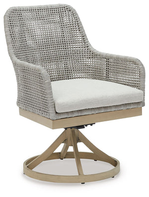 Seton Creek - Silla giratoria con cojín (juego de 2) - Gris