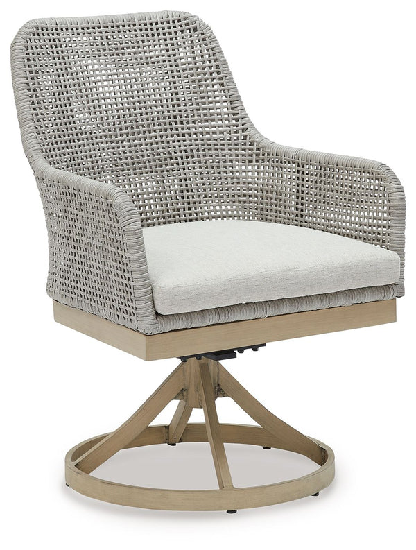Seton Creek - Silla giratoria con cojín (juego de 2) - Gris