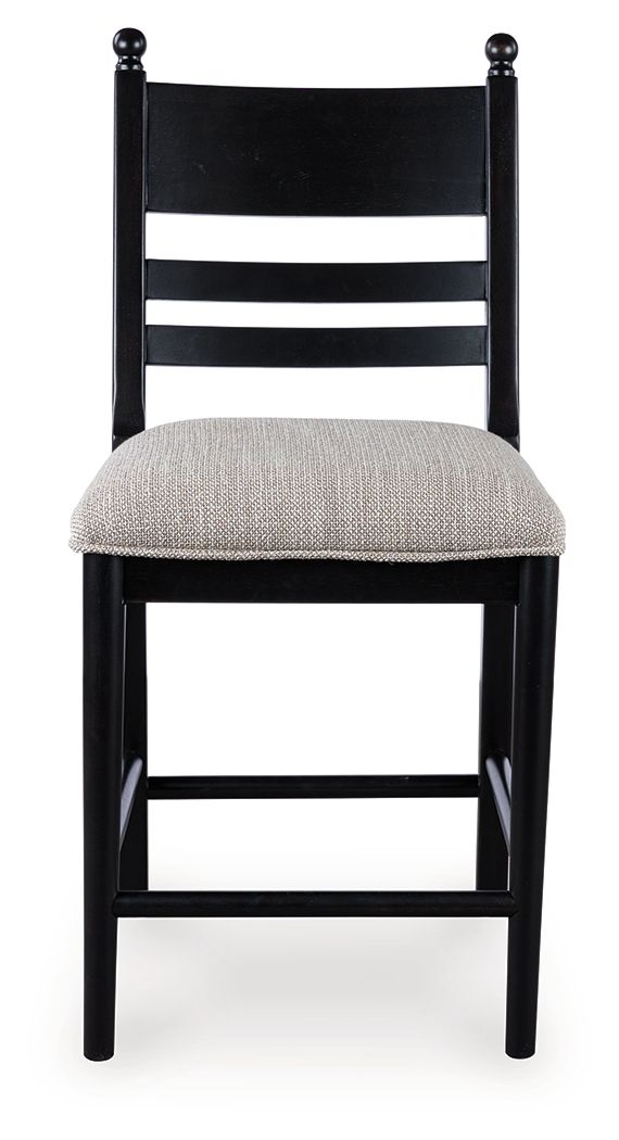 Greddinton - Upholstered Barstool (Set of 2) #black