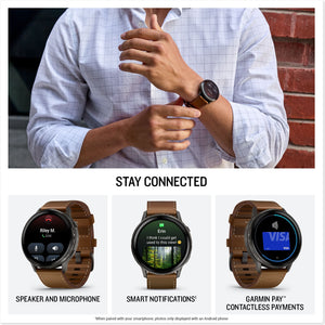 Garmin - Venu 4 GPS Smartwatch 45 mm Fiber-reinforced polymer - Slate - (2025)
