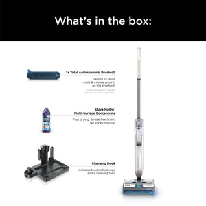 Shark - HydroDuo with Dirt-Reveal Technology, Cordless wet & dry hard floor cleaner picks up, mops, & scrubs - Stone Metallic