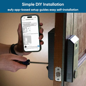 eufy - FamiLock S3 Max WiFi Replacement Deadbolt with 2K Video Doorbell and Palm Scanner - Gray