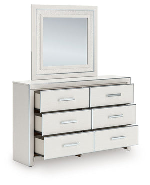 Zuraleus - Upholstered Bedroom Set #white #3pc.bed,dresser,mirror #queen