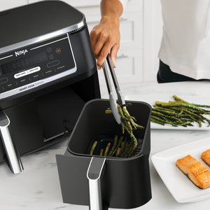 Ninja - Foodi 6-in-1 10-qt. XL 2-Basket Air Fryer with DualZone Technology & Smart Cook System - Black