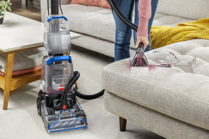 BISSELL - TurboClean Pet Upright Vacuum Carpet Cleaner - Black with Cobalt Blue Accents