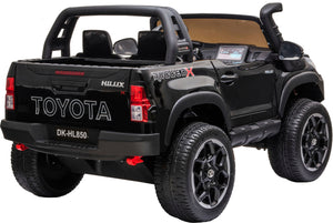 Hyper - Toyota Hilux 12V 2 Seat Off Road Ride-on, 4mph Max Speed - Front & Rear Lights - Front & Rear Trunk Space - Truck Sounds - Black/Grey