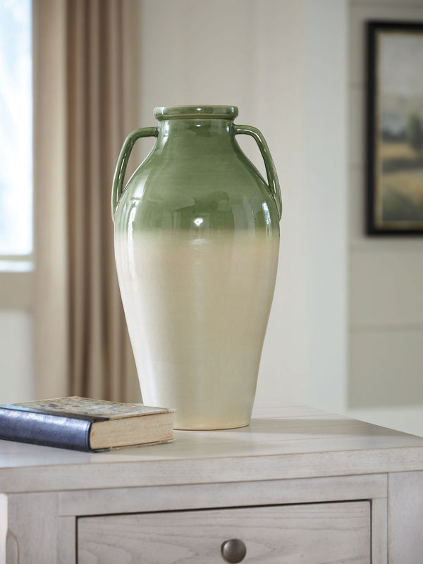 Andorbury - Florero - Verde / Beige