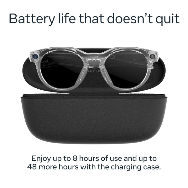 Oakley Meta - HSTN glasses - with Meta AI, Audio, Photo, Video Compatibility - to Grey Transitions Lenses - Clear