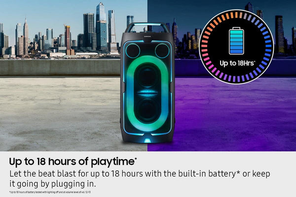 Samsung - MX-ST50F/ZA Sound Tower 240W Portable Party Speaker with Built In Battery - Black